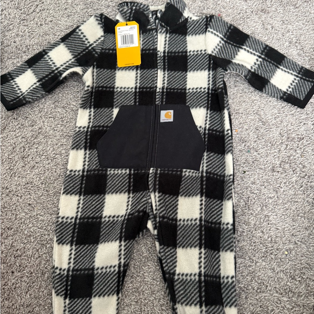 Carhartt Black and White Footies One Piece